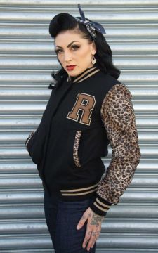 Baseball Jacket - Wild One, ladies_woll-collegejacke